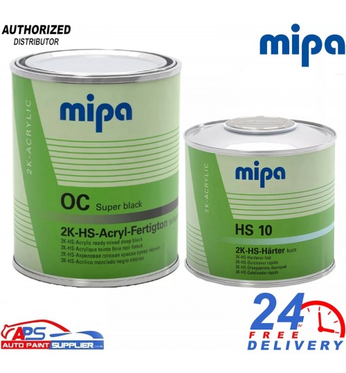 MIPA OC 2K HS RM Ultra Gloss Black 1.5L Kit + HS10 Fast Hardener
